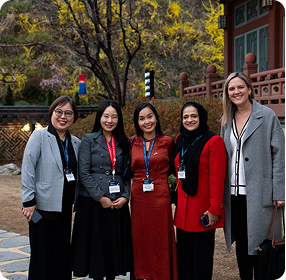 Tehmina with a delegation of women founders